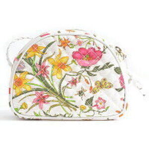 Gucci Flower White Flora Bag Quilted Canvas Shoulder